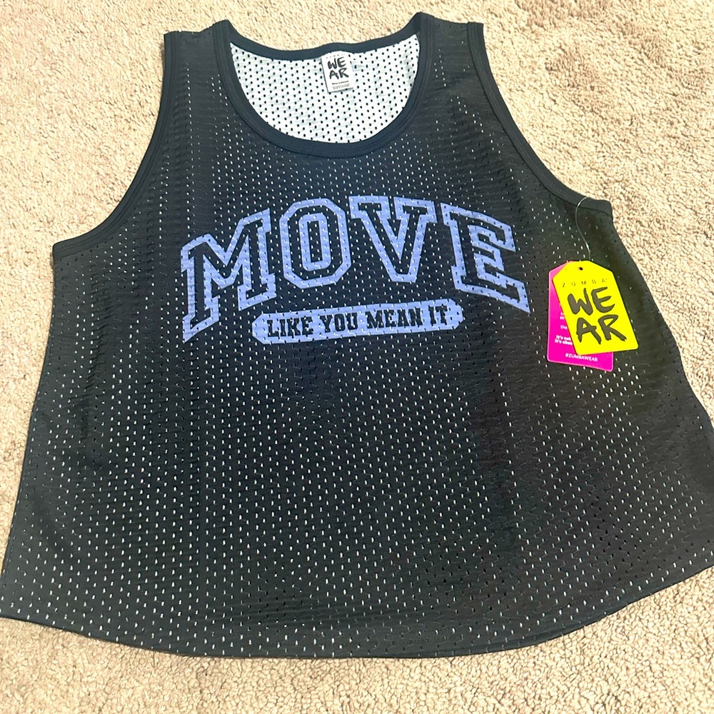 NWT Zumba Wear Mesh Tank Size M